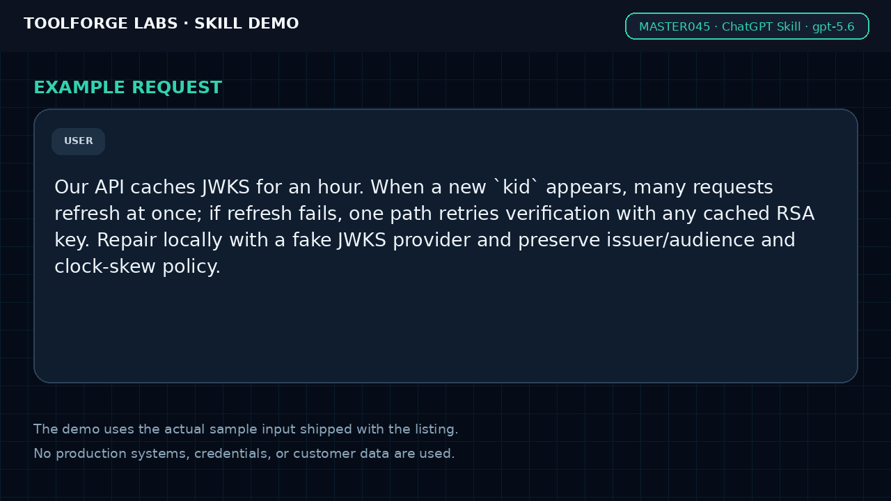 Repair JWT Verification & Key Rotation screenshot 2