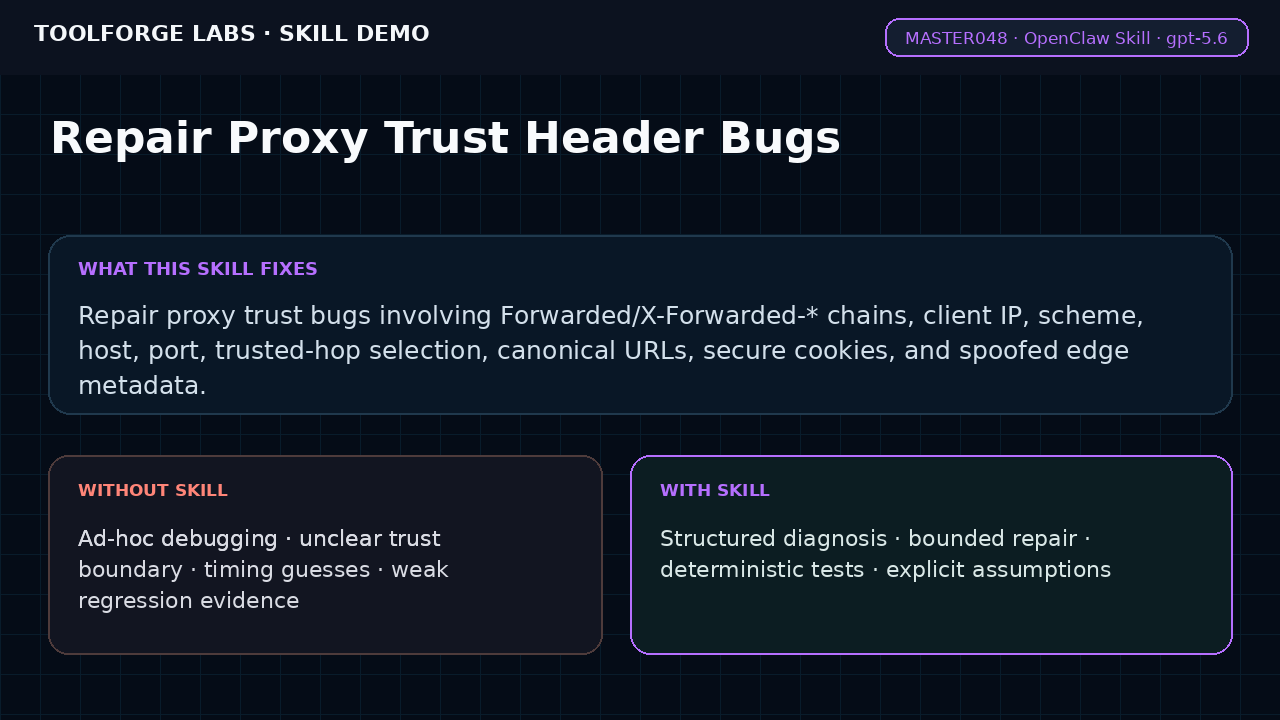 Repair Proxy Trust Header Bugs screenshot 1