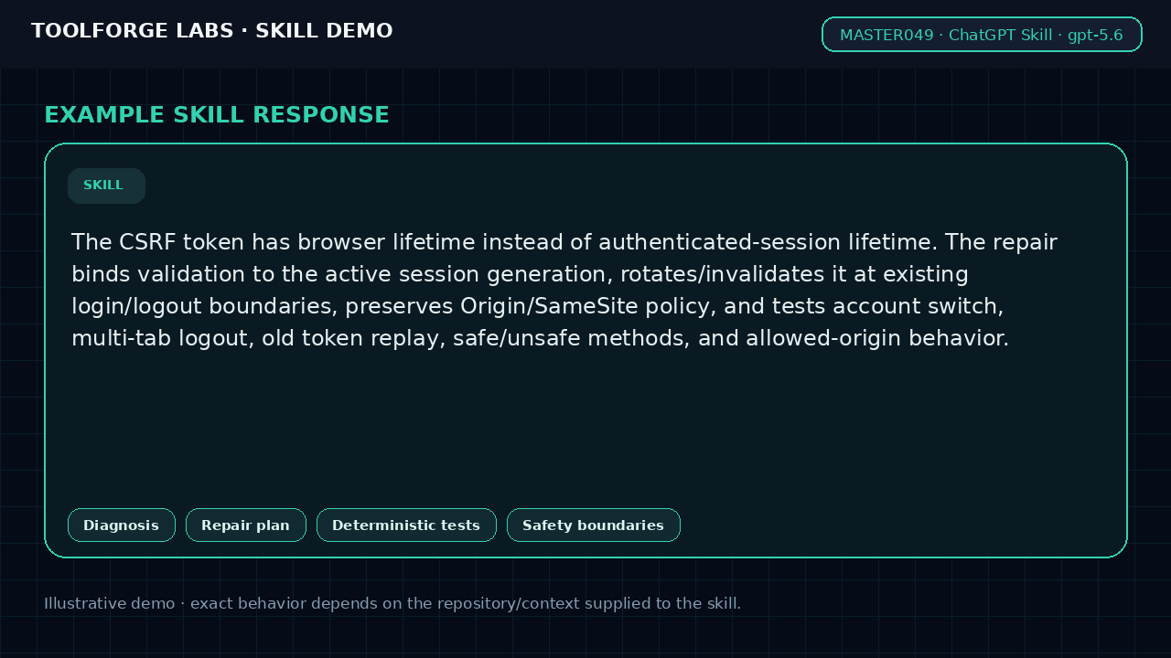 Repair CSRF Session Boundary Bugs screenshot 3