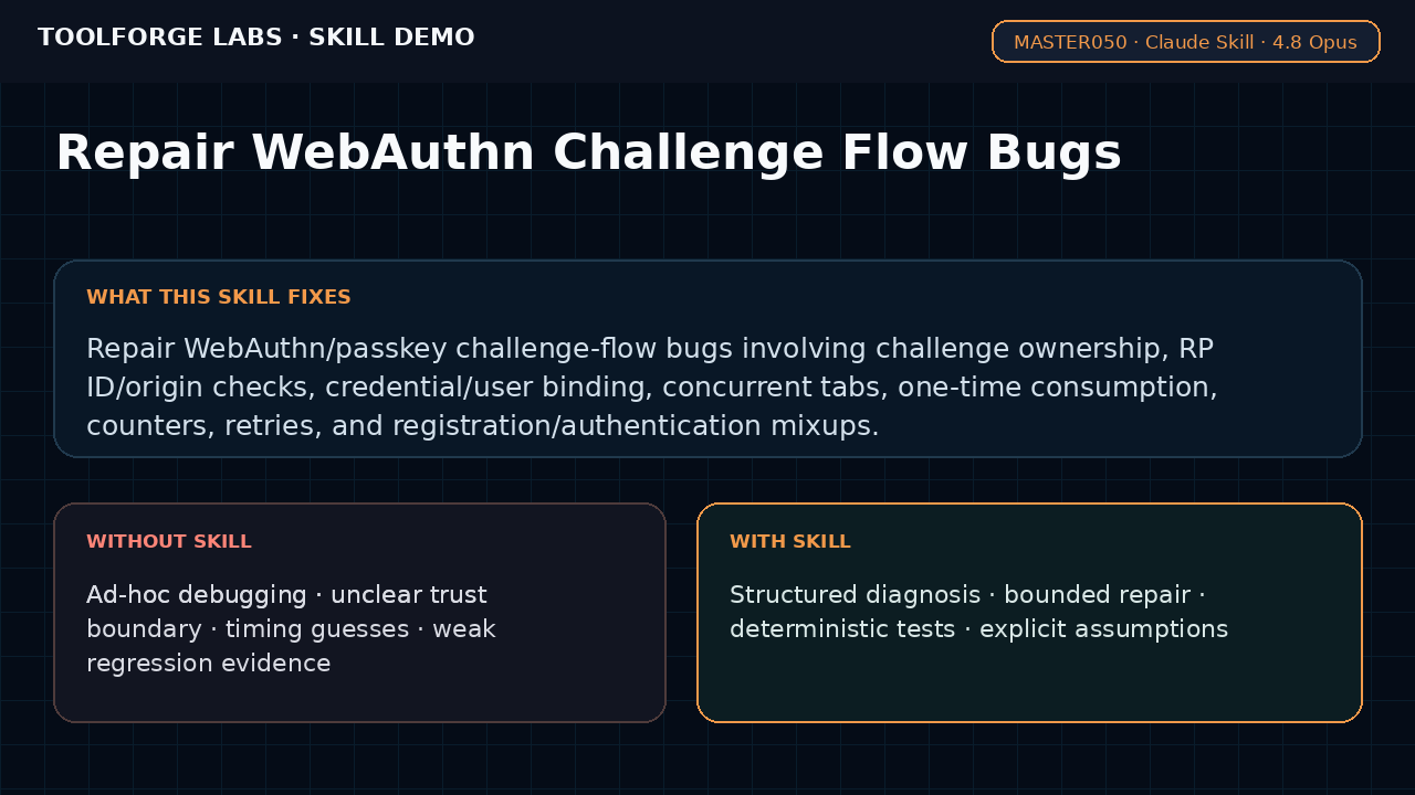 Repair WebAuthn Challenge Flow Bugs screenshot 1