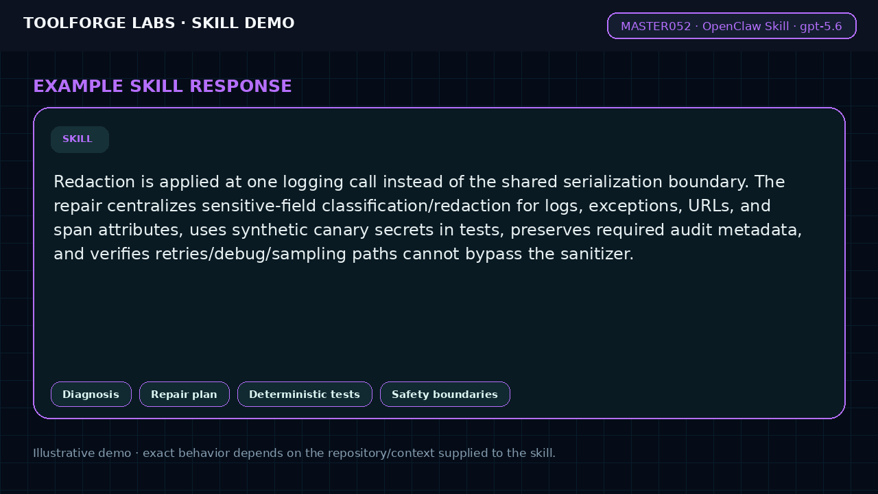 Prevent Secrets in Logs & Traces screenshot 3