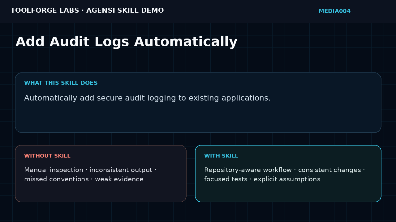 Add Audit Logs Automatically screenshot 1