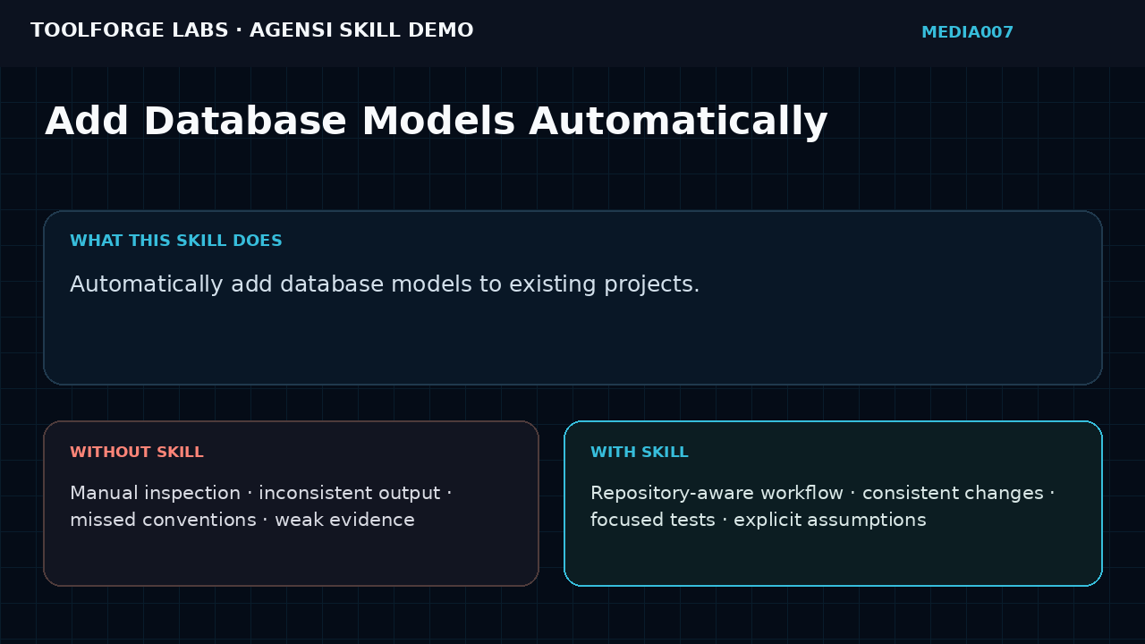 Add Database Models Automatically screenshot 1