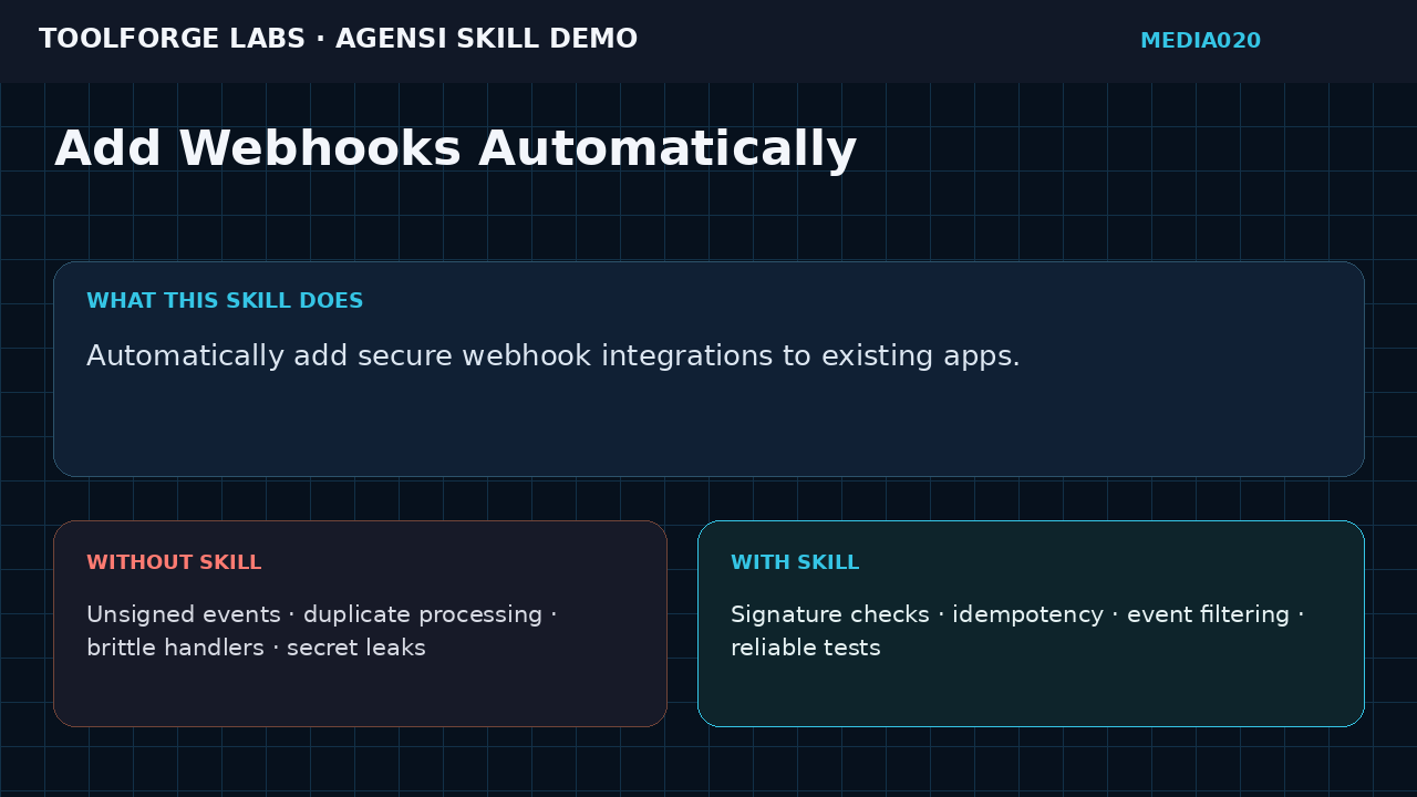 Add Webhooks Automatically screenshot 1