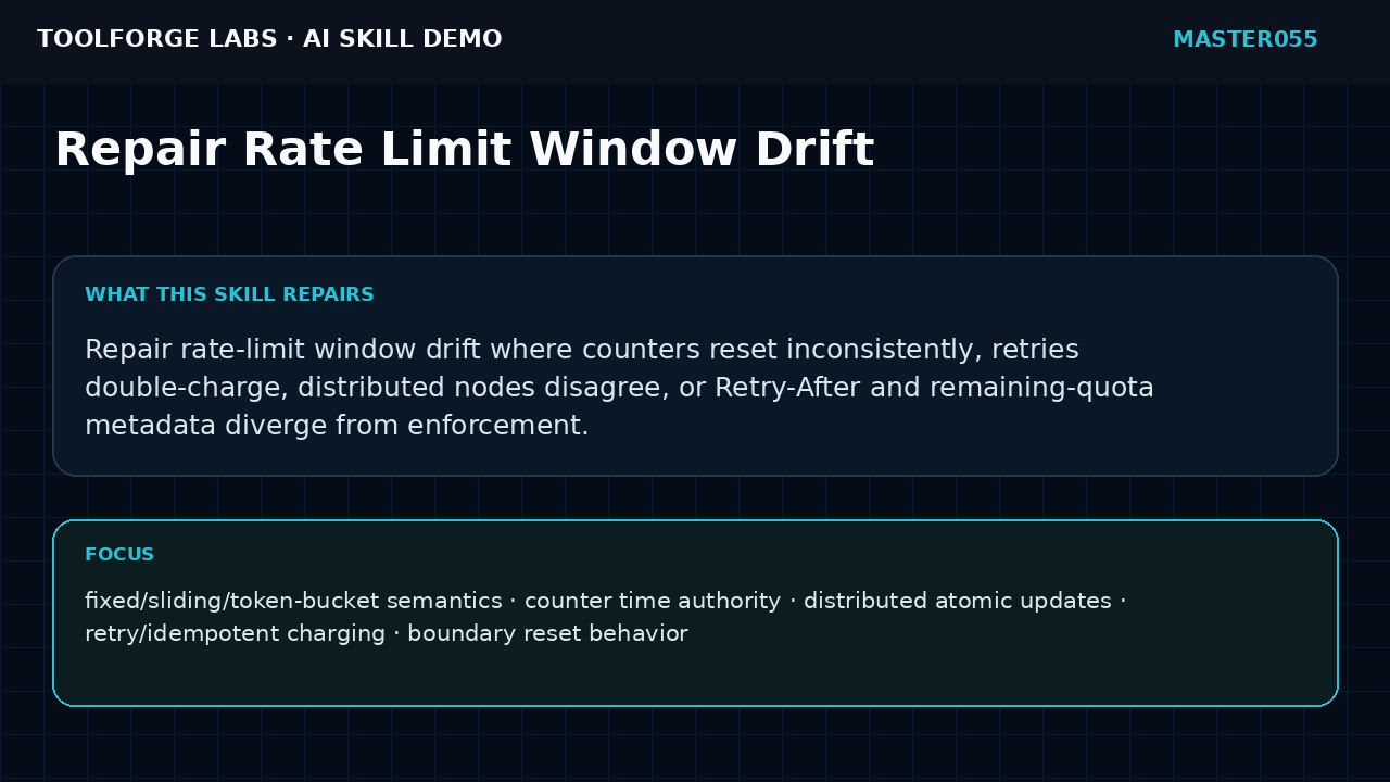 Repair Rate Limit Window Drift screenshot 1