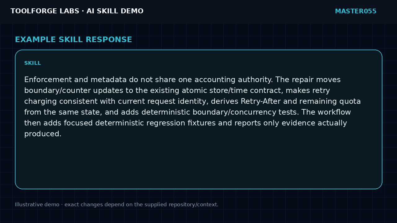 Repair Rate Limit Window Drift screenshot 3