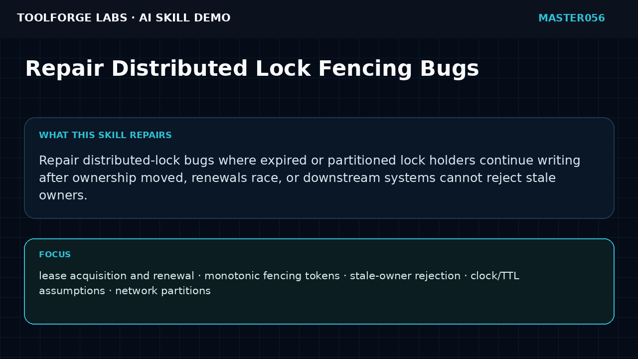 Repair Distributed Lock Fencing Bugs screenshot 1