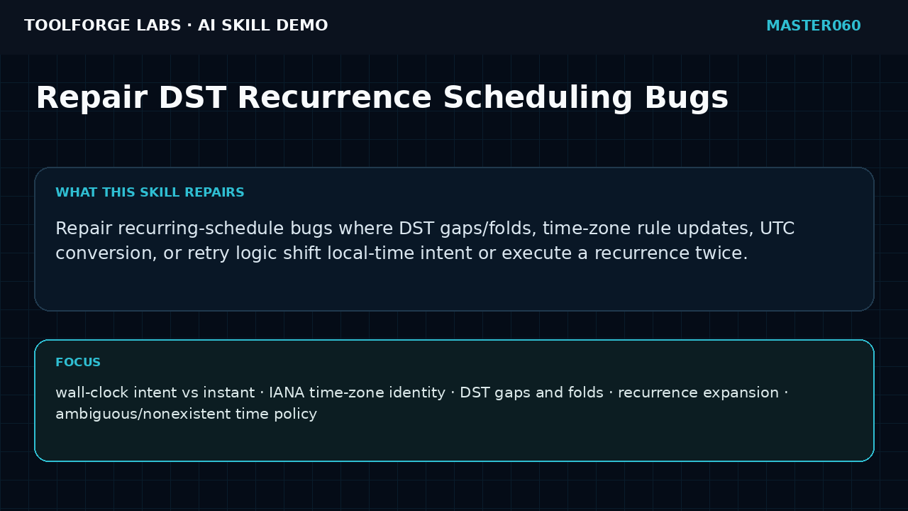 Repair DST Recurrence Scheduling Bugs screenshot 1