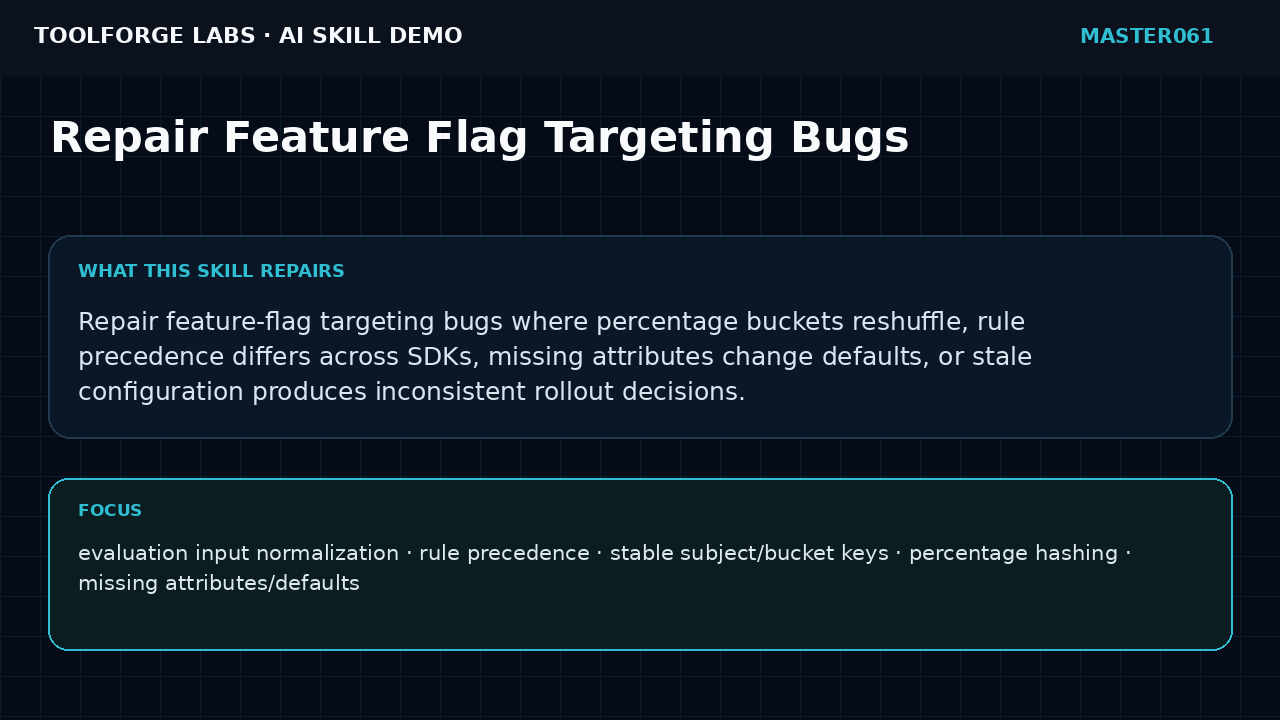 Repair Feature Flag Targeting Bugs screenshot 1