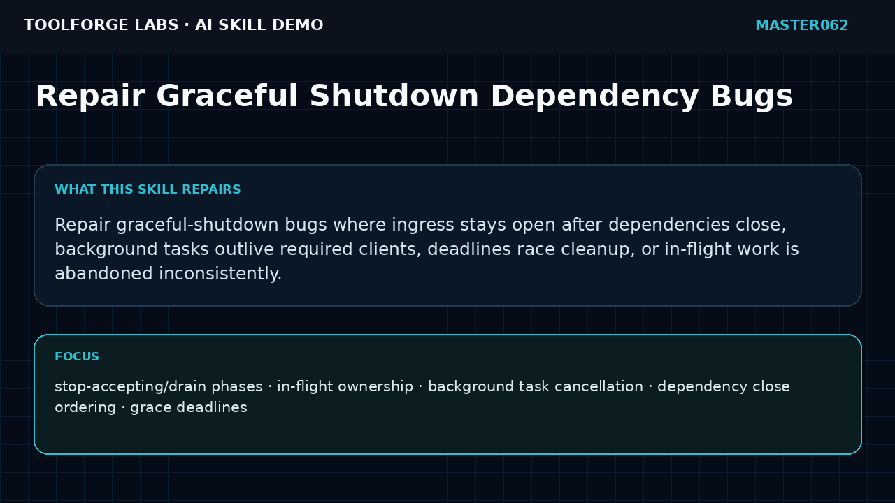 Repair Graceful Shutdown Dependency Bugs screenshot 1