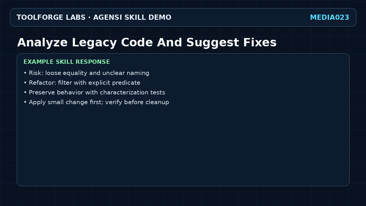 Analyze Legacy Code And Suggest Fixes screenshot 3