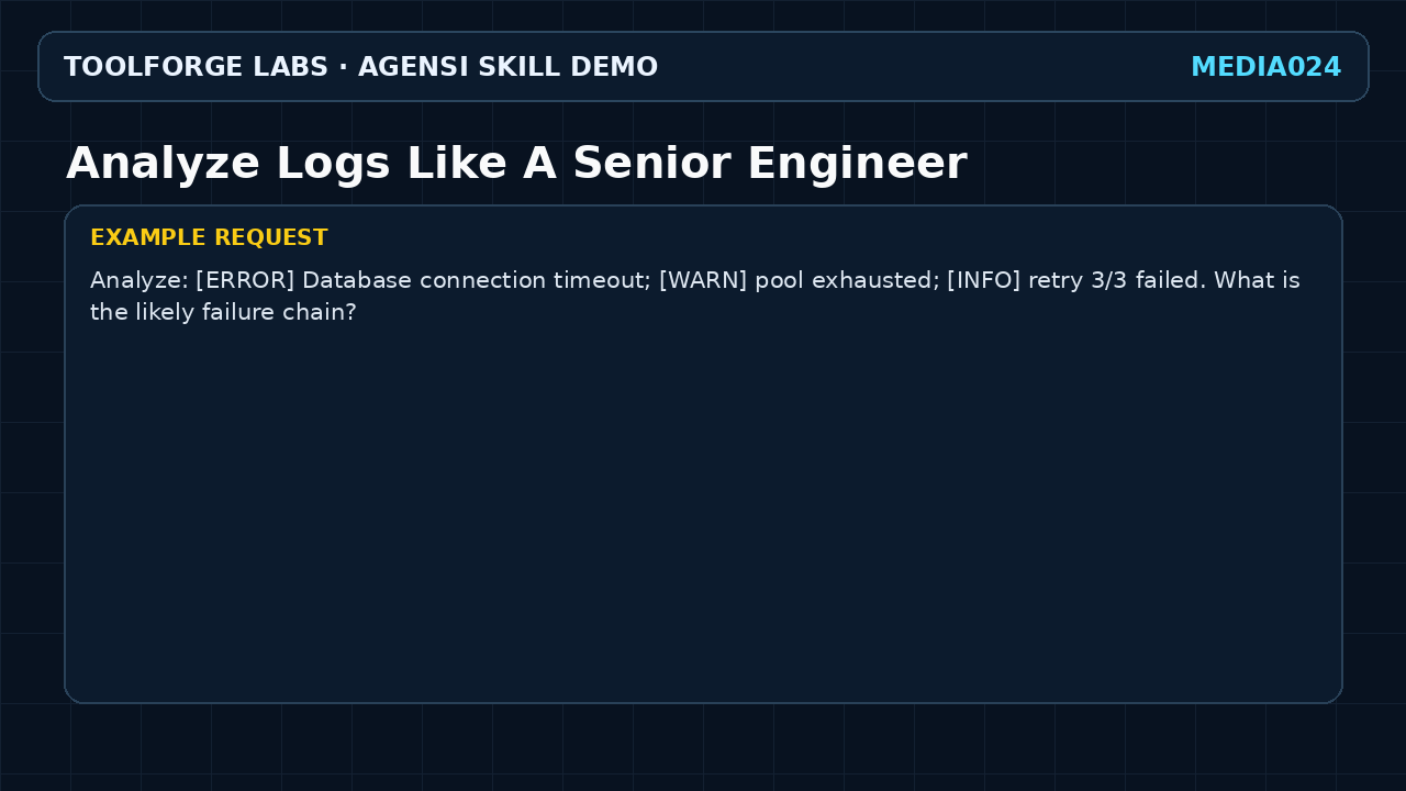Analyze Logs Like A Senior Engineer screenshot 2