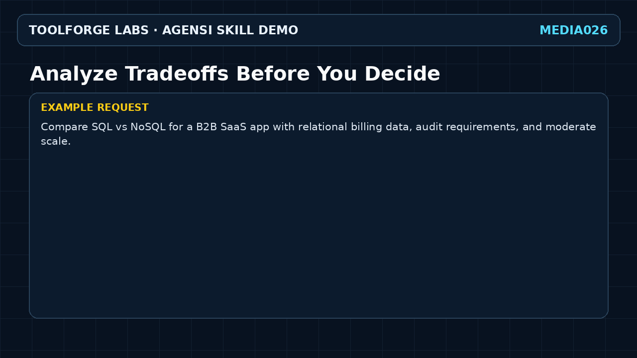 Analyze Tradeoffs Before You Decide screenshot 2
