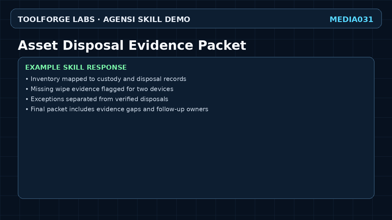 Asset Disposal Evidence Packet screenshot 3