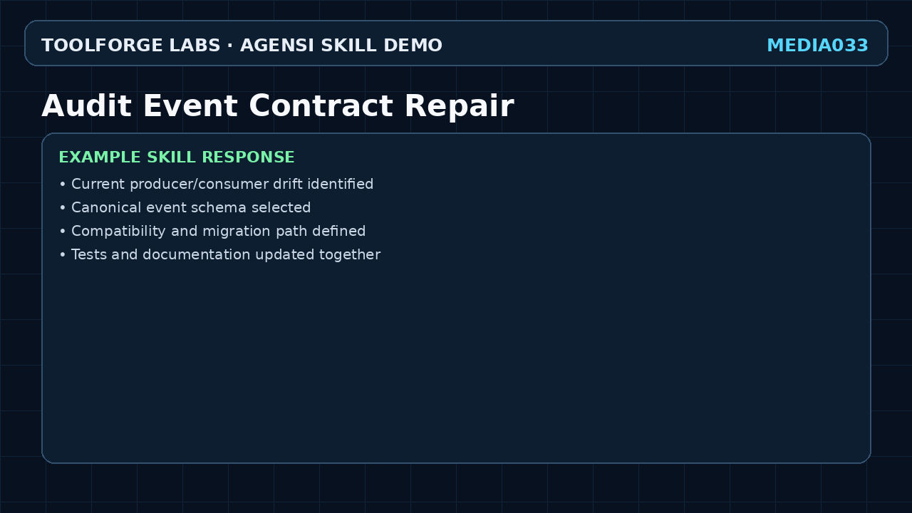Audit Event Contract Repair screenshot 3