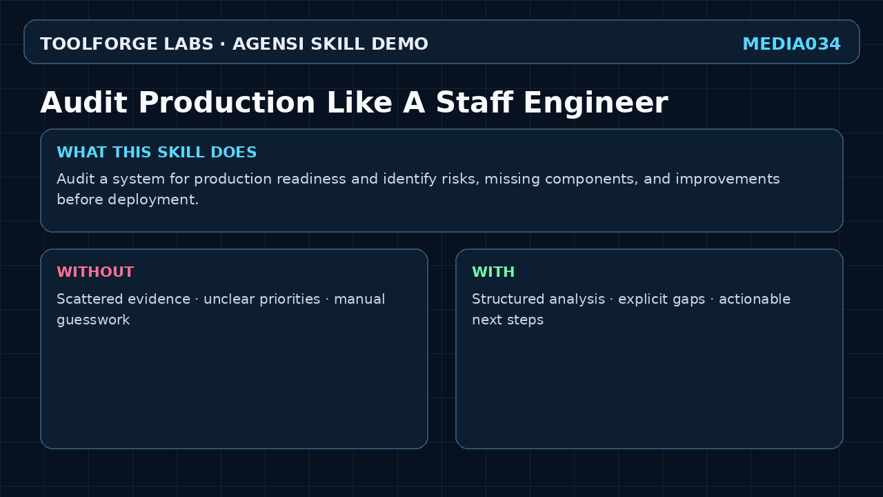 Audit Production Like A Staff Engineer screenshot 1
