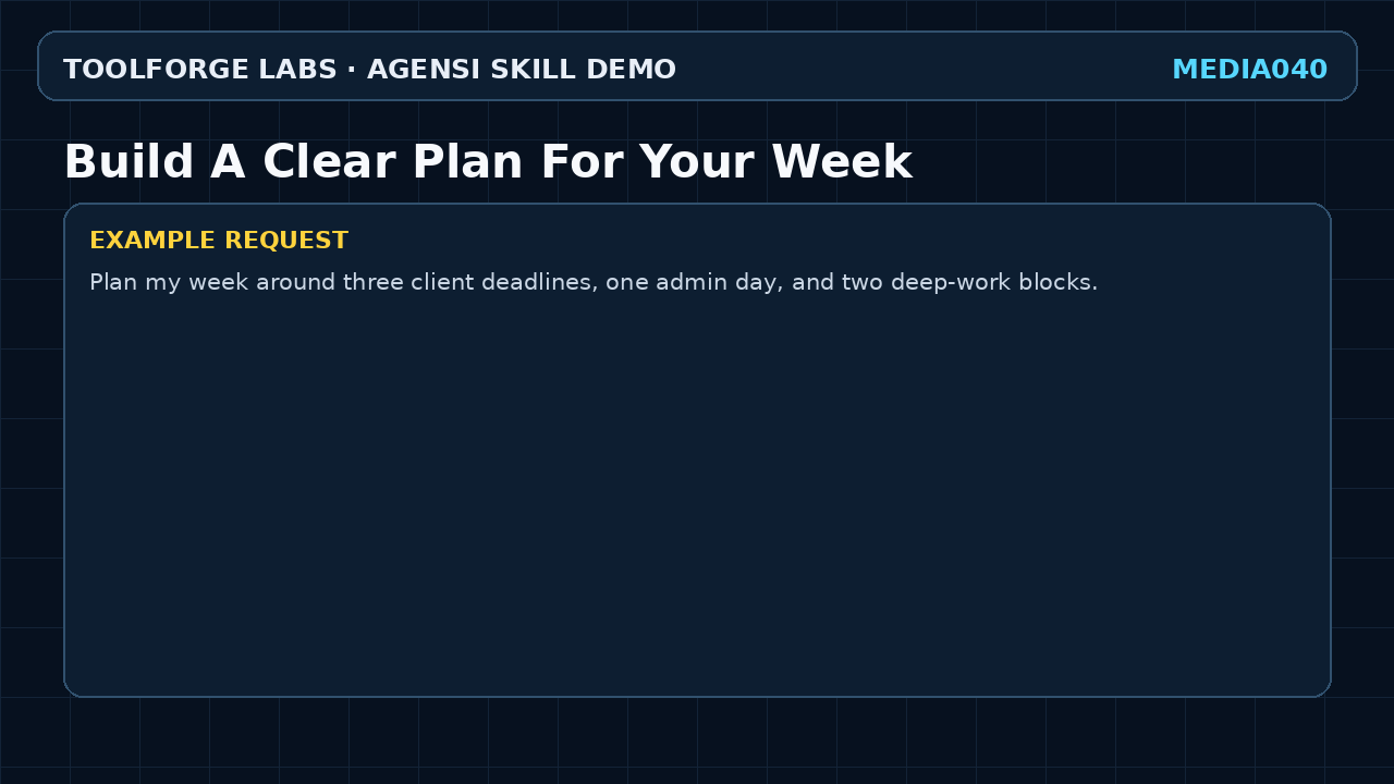 Build A Clear Plan For Your Week screenshot 2