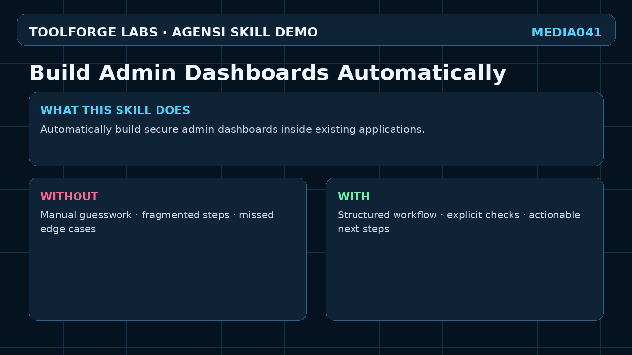 Build Admin Dashboards Automatically screenshot 1