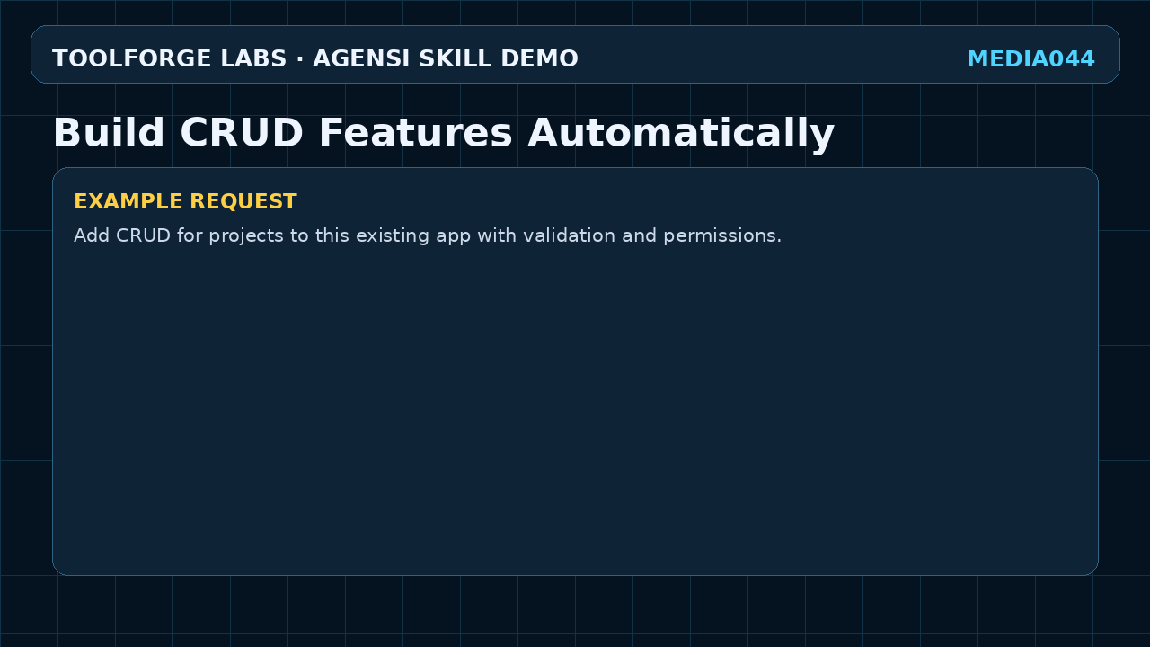 Build CRUD Features Automatically screenshot 2