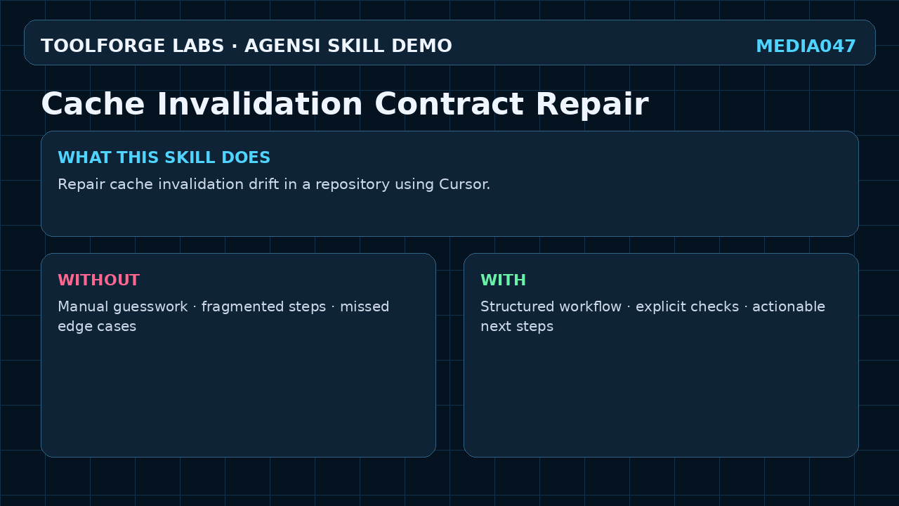 Cache Invalidation Contract Repair screenshot 1