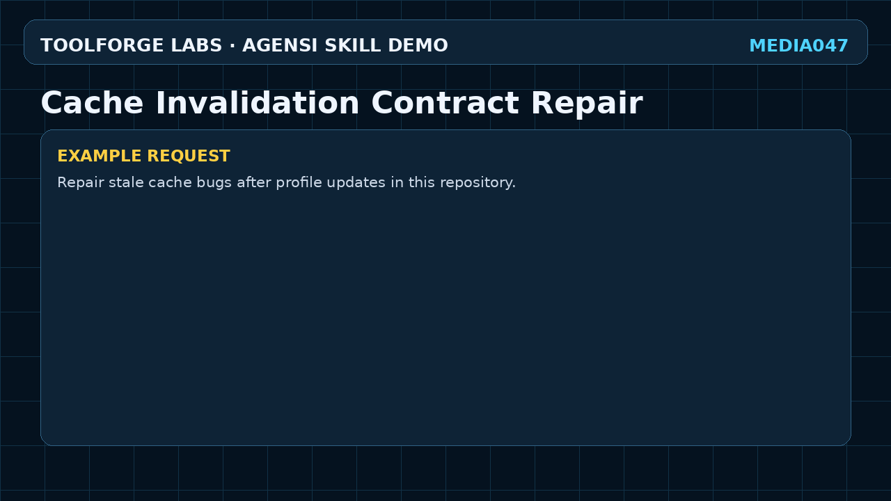 Cache Invalidation Contract Repair screenshot 2
