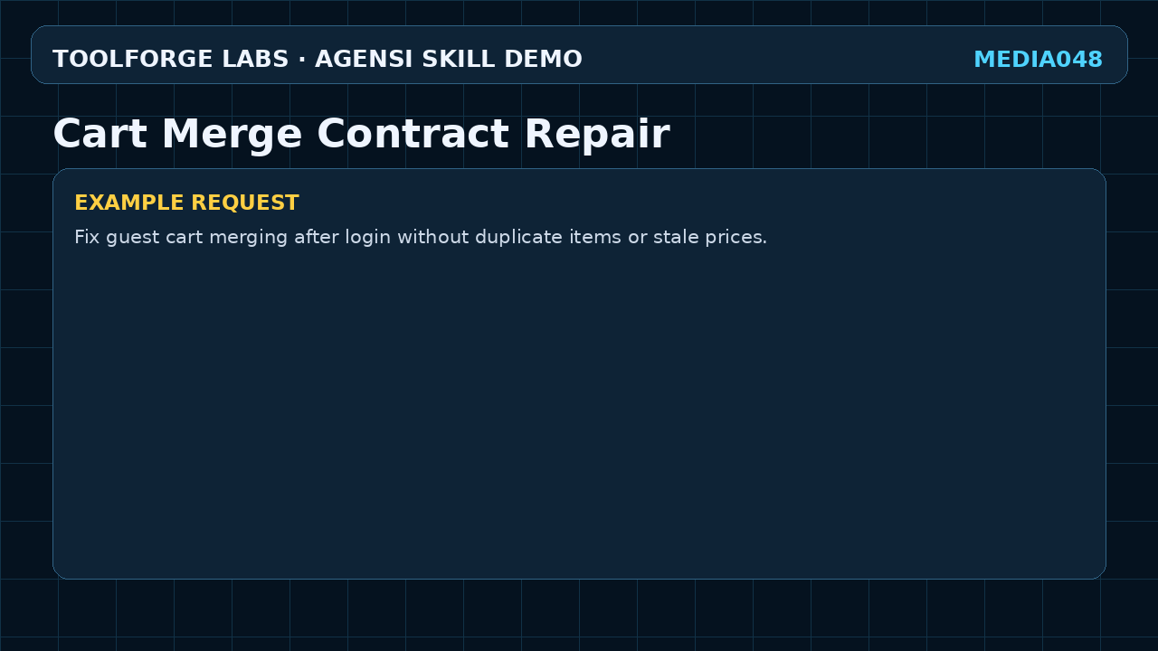 Cart Merge Contract Repair screenshot 2