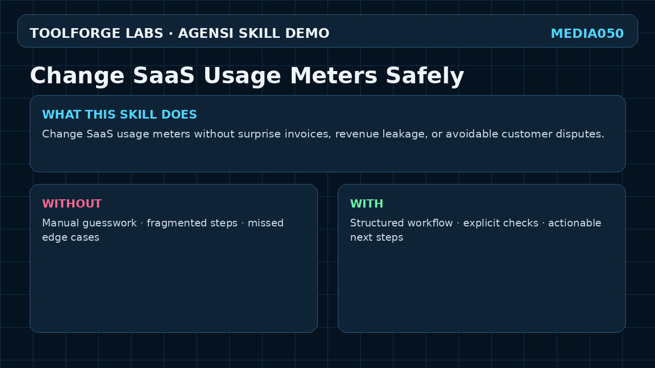 Change SaaS Usage Meters Safely screenshot 1