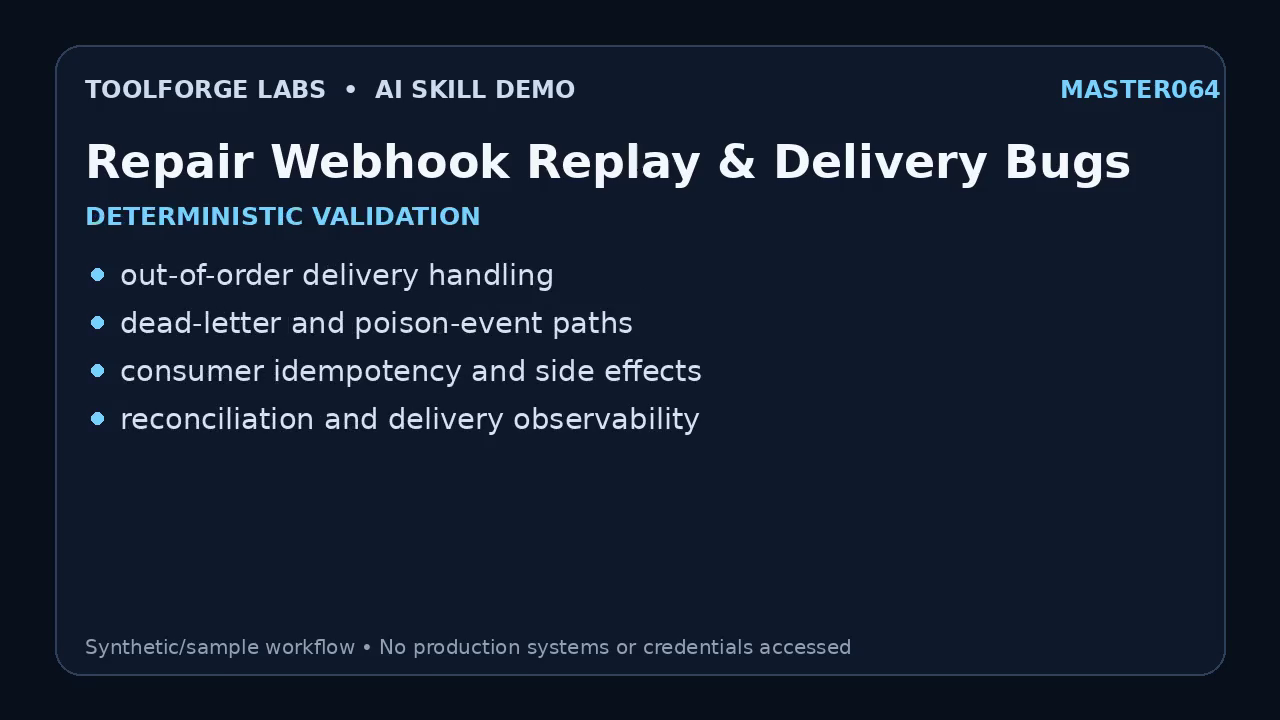 Repair Webhook Replay & Delivery Bugs screenshot 3