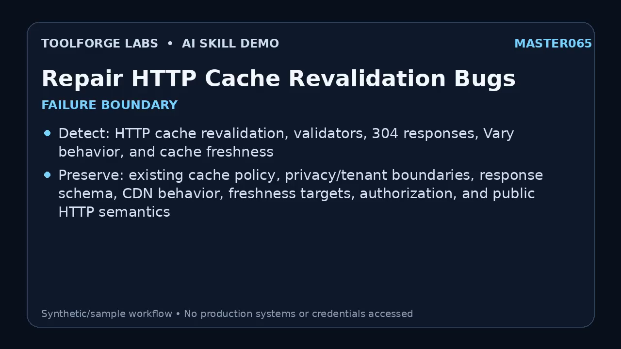 Repair HTTP Cache Revalidation Bugs screenshot 1