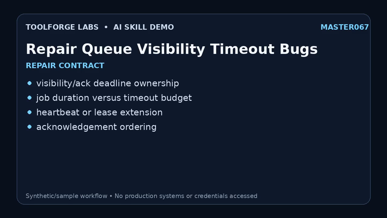 Repair Queue Visibility Timeout Bugs screenshot 2
