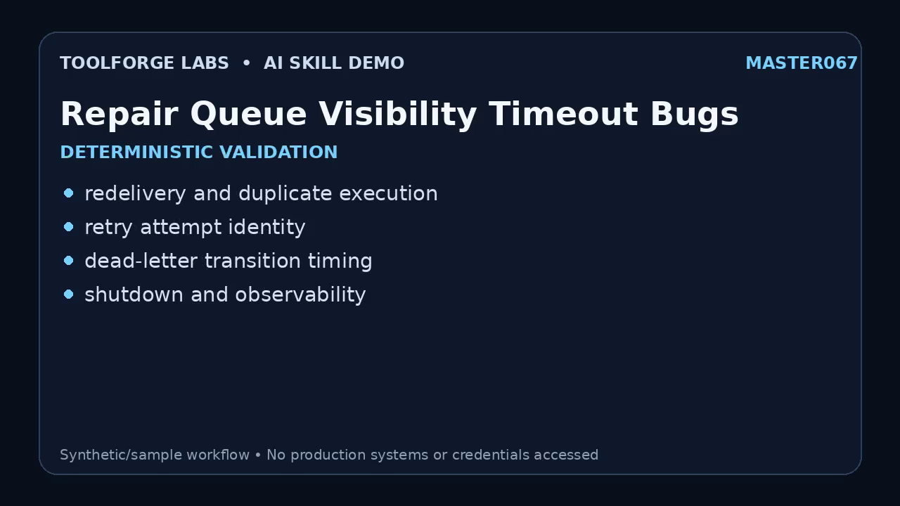 Repair Queue Visibility Timeout Bugs screenshot 3