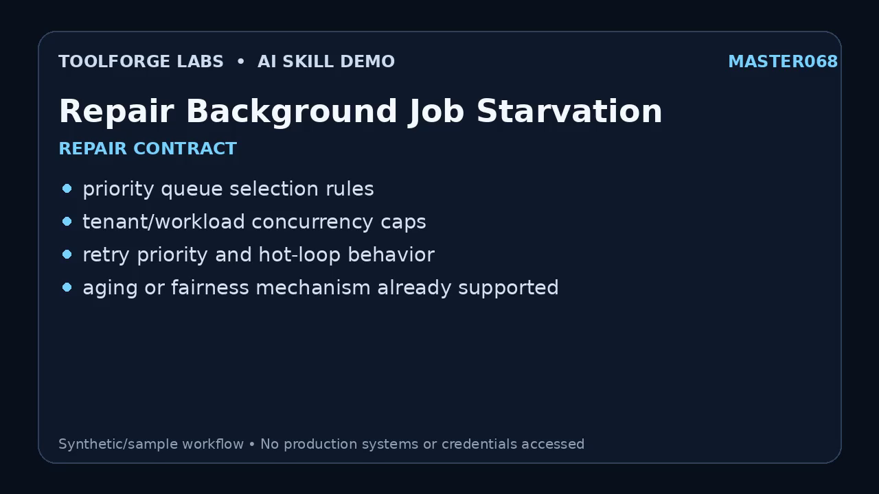 Repair Background Job Starvation screenshot 2