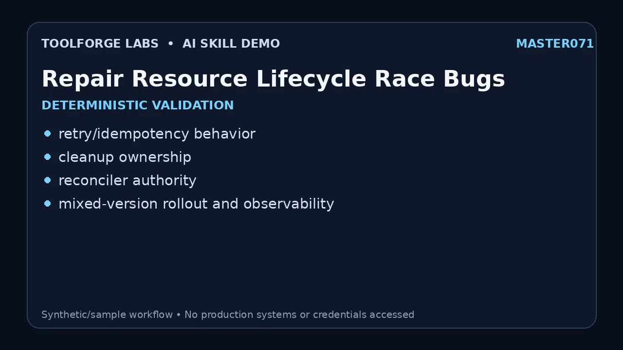 Repair Resource Lifecycle Race Bugs screenshot 3