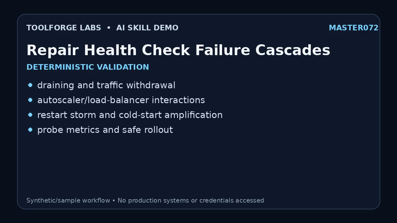 Repair Health Check Failure Cascades screenshot 3