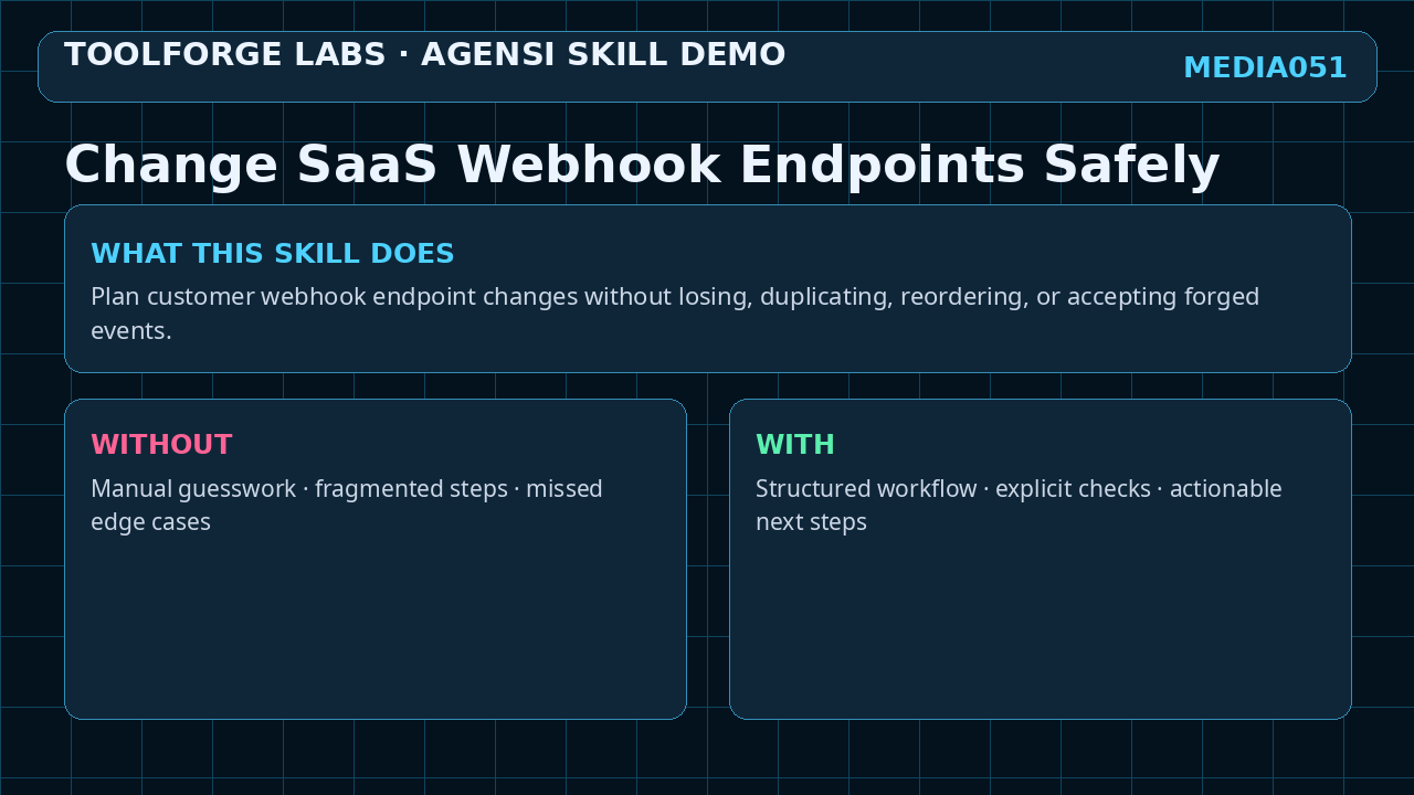 Change SaaS Webhook Endpoints Safely screenshot 1