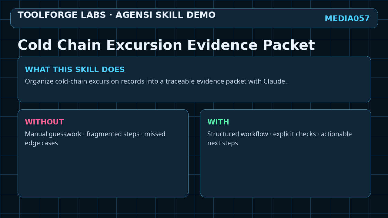 Cold Chain Excursion Evidence Packet screenshot 1