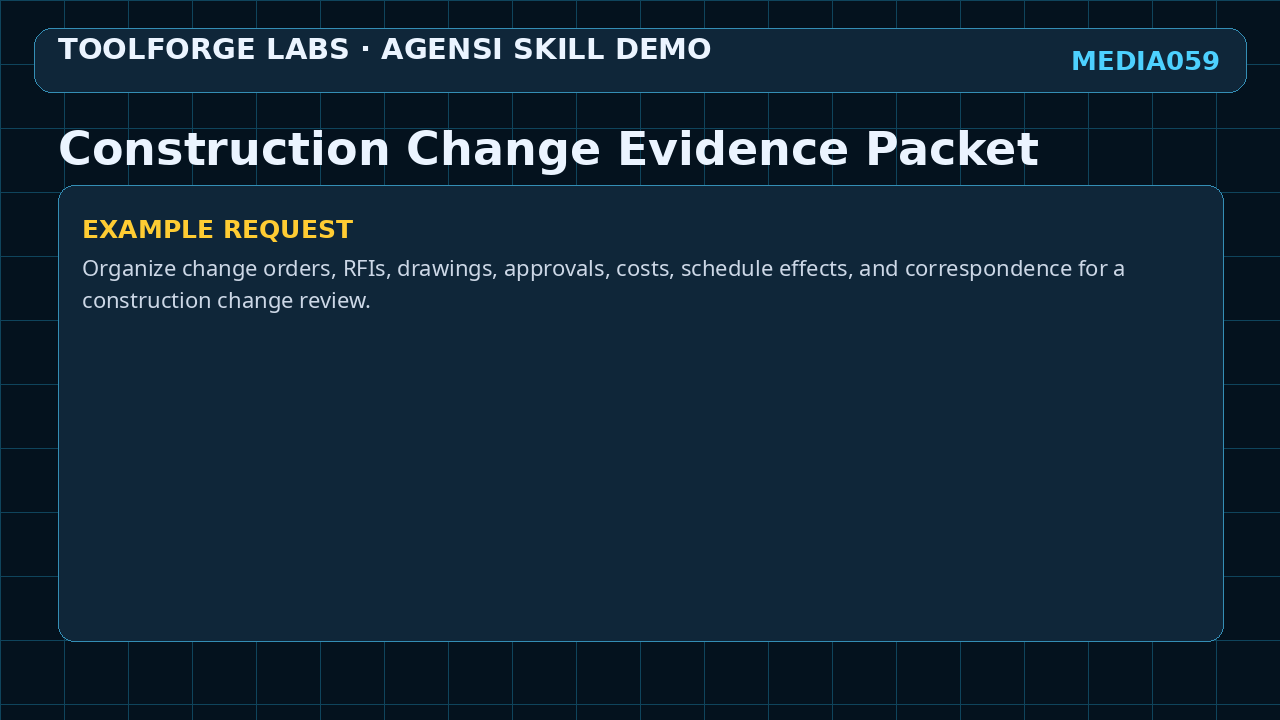 Construction Change Evidence Packet screenshot 2