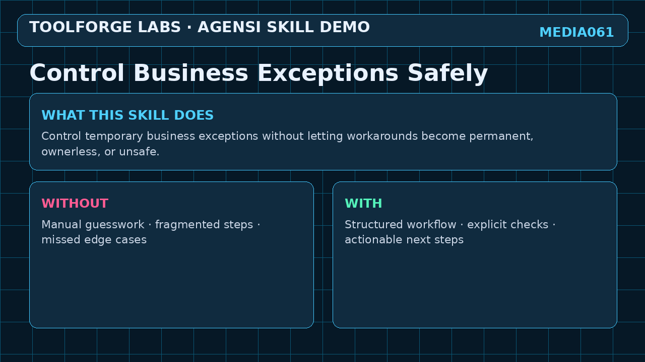 Control Business Exceptions Safely screenshot 1