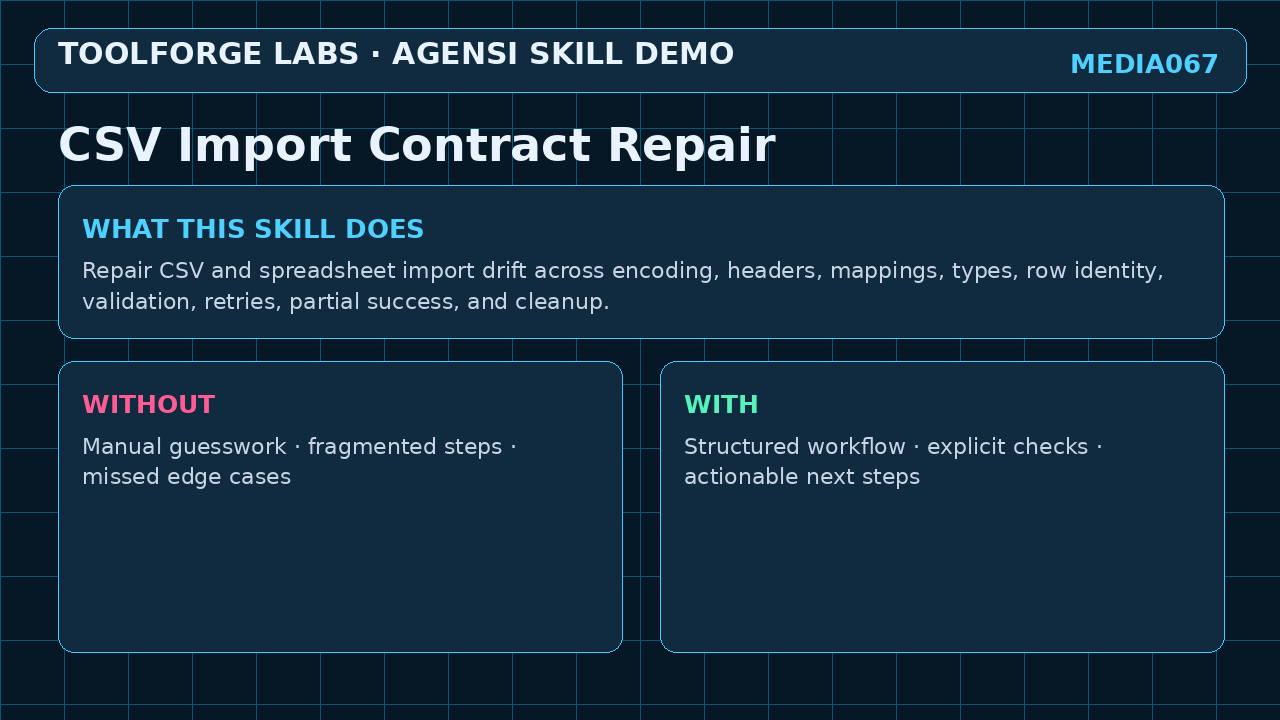 CSV Import Contract Repair screenshot 1