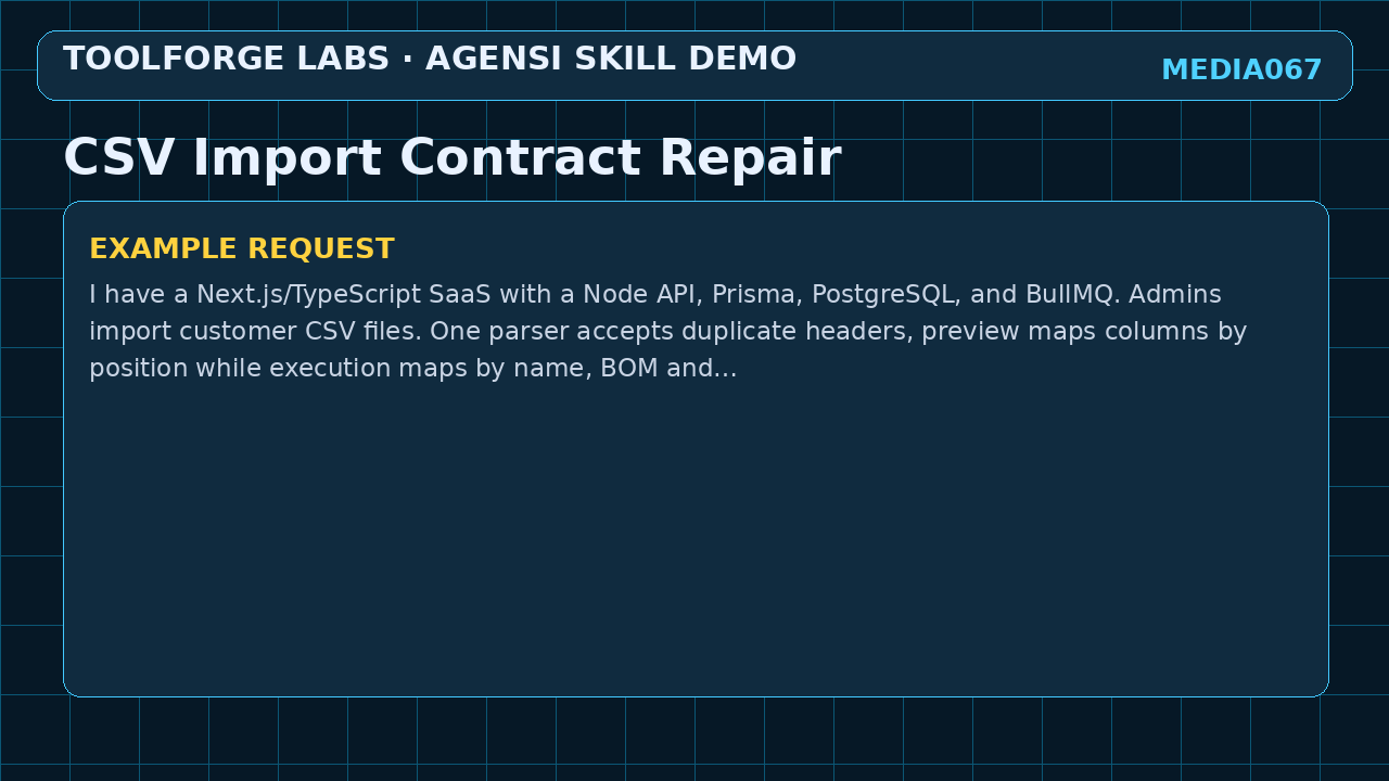 CSV Import Contract Repair screenshot 2