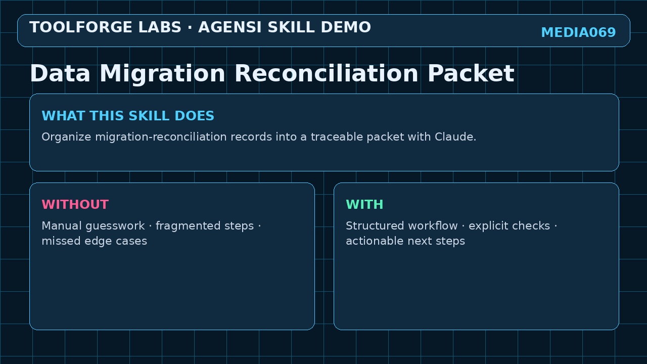 Data Migration Reconciliation Packet screenshot 1