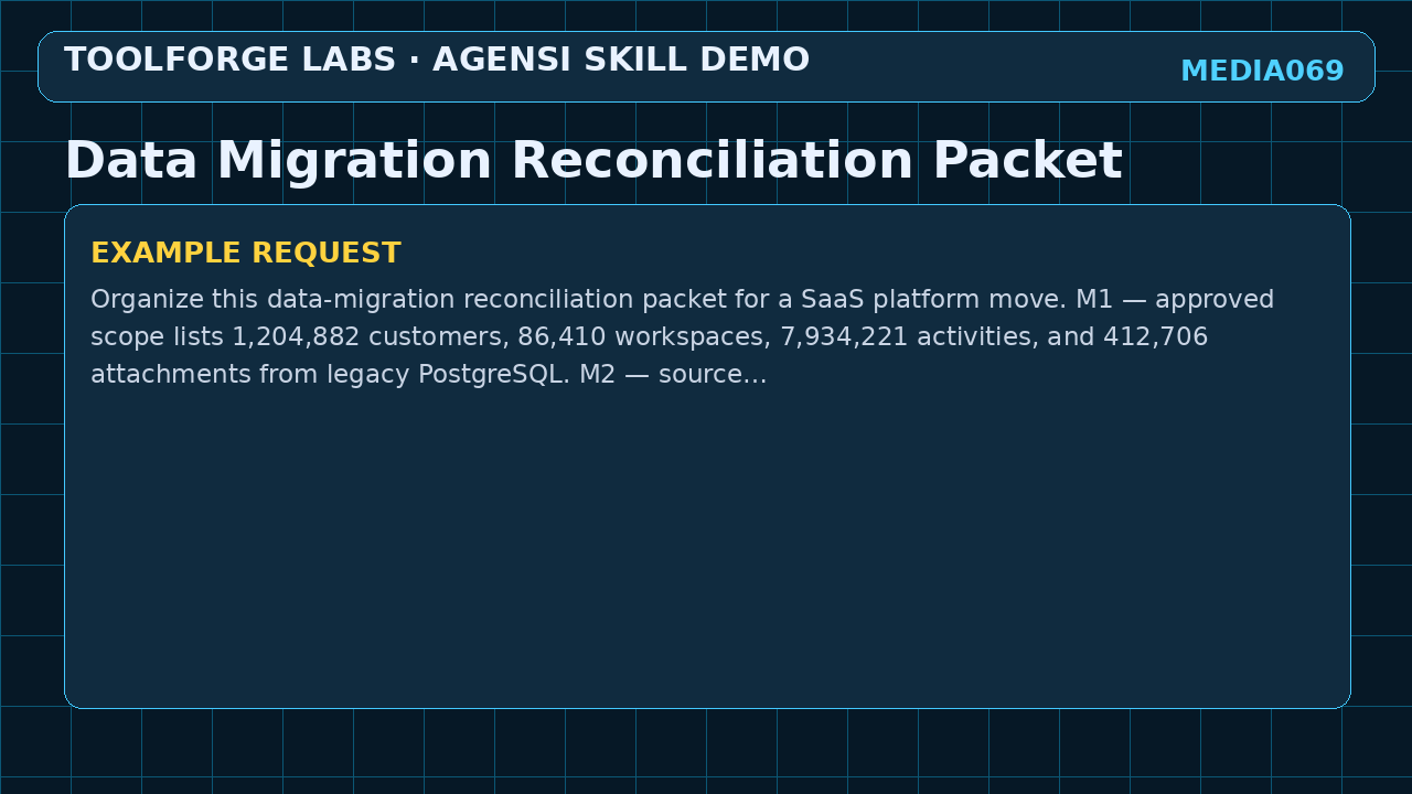 Data Migration Reconciliation Packet screenshot 2