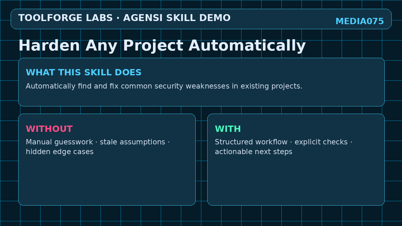 Harden Any Project Automatically screenshot 1
