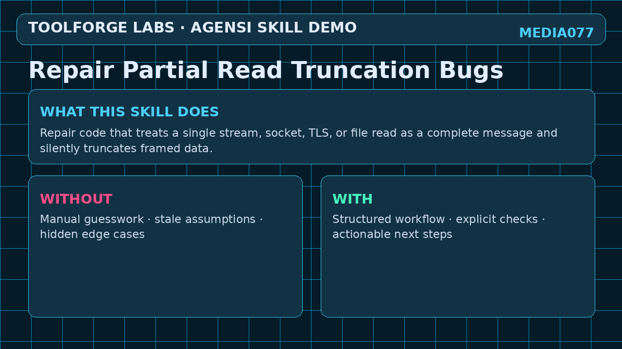 Repair Partial Read Truncation Bugs screenshot 1