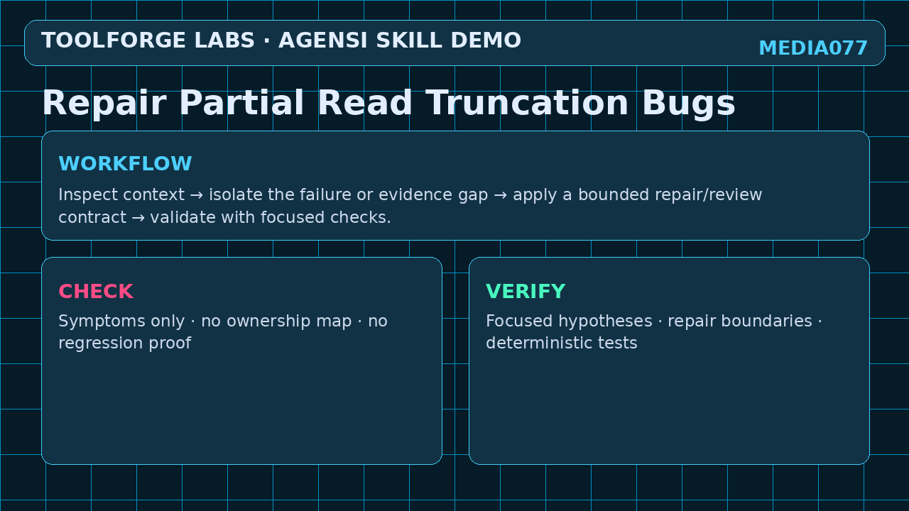 Repair Partial Read Truncation Bugs screenshot 2