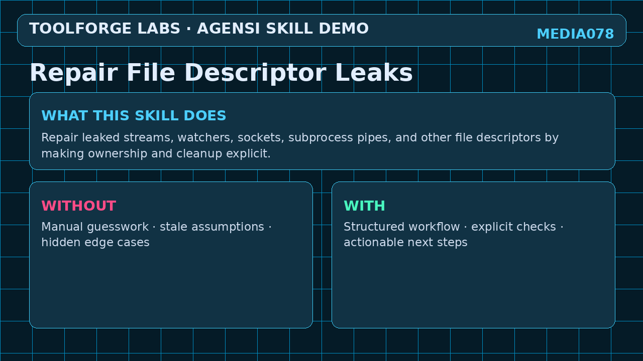 Repair File Descriptor Leaks screenshot 1