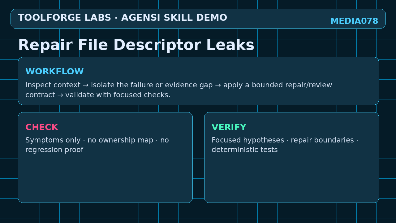 Repair File Descriptor Leaks screenshot 2