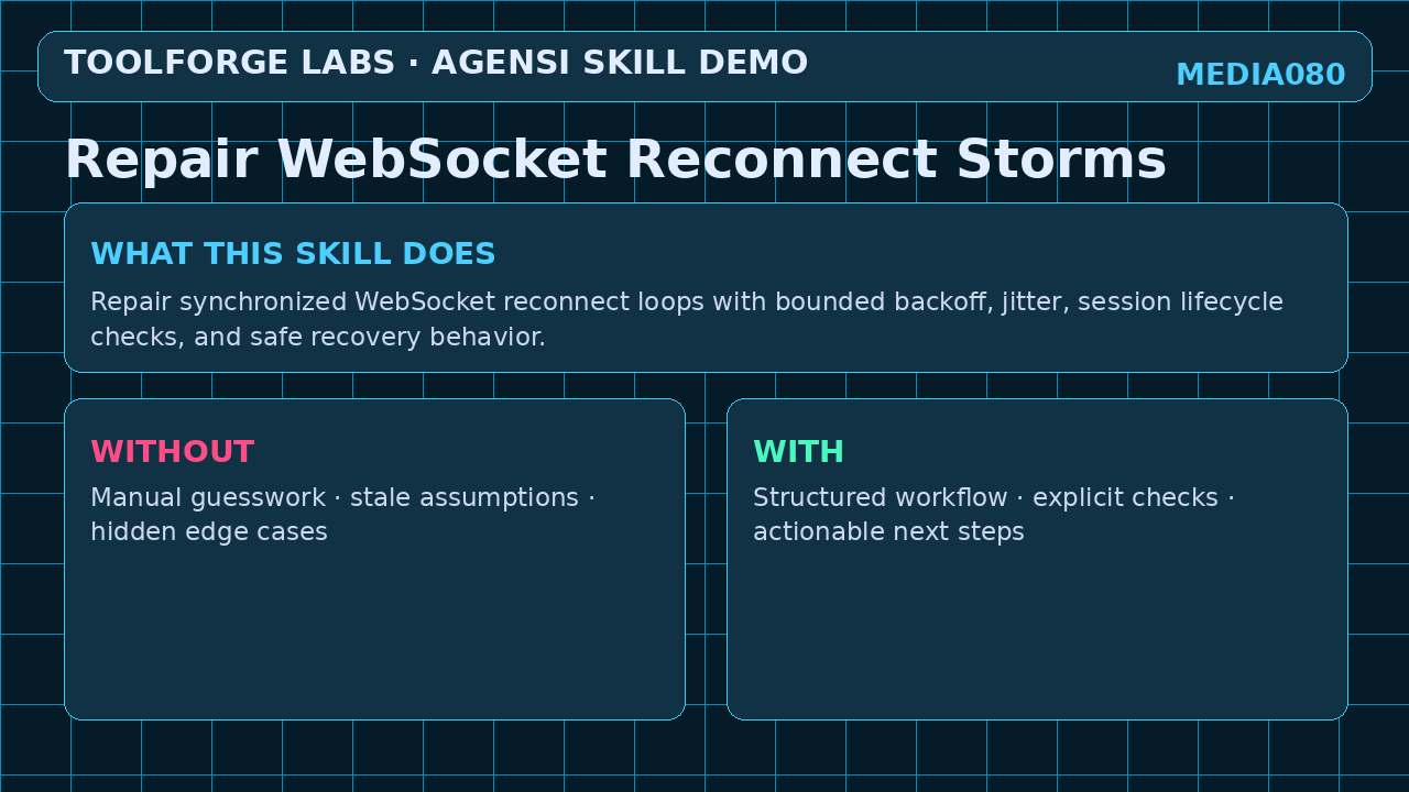Repair WebSocket Reconnect Storms screenshot 1