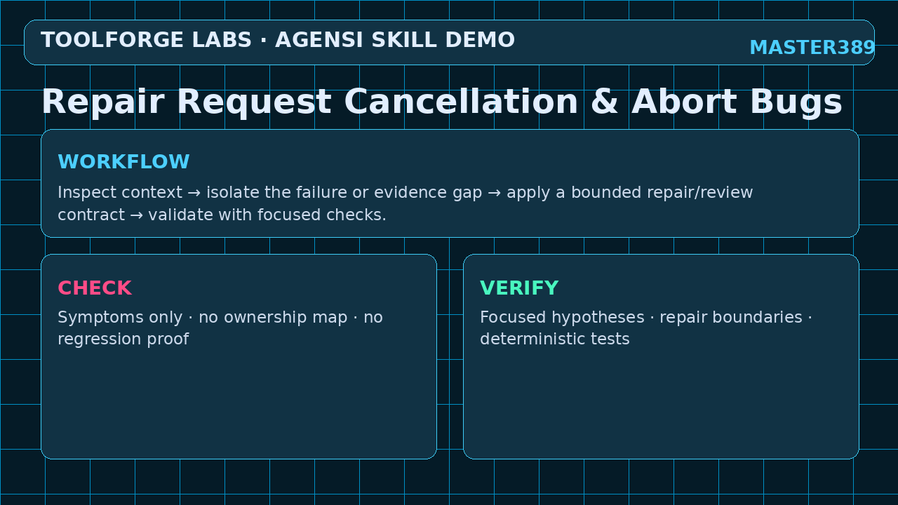Repair Request Cancellation & Abort Bugs screenshot 2