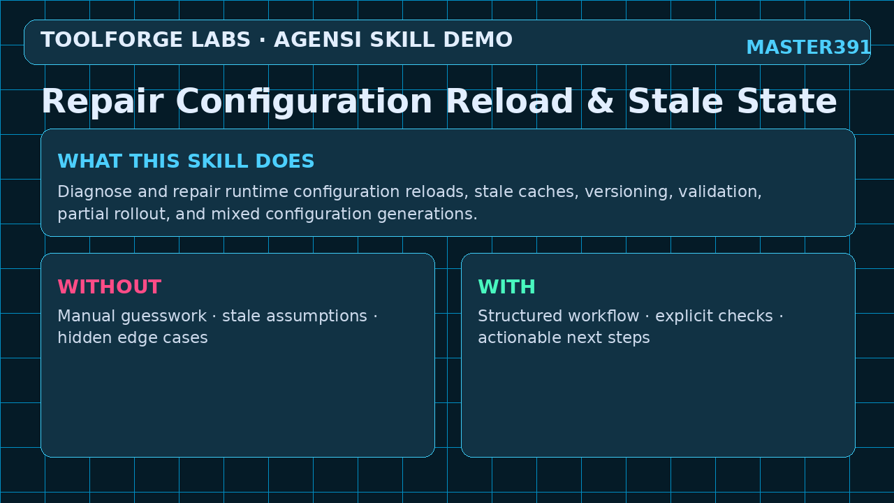 Repair Configuration Reload & Stale State screenshot 1
